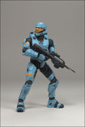 The cyan ODST Spartan. This figure is a Wal-Mart exclusive.