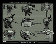 Concept models of upgraded defense turrets.