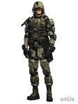 Concept art of the armor for Halo 3.