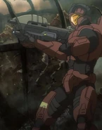 Daisy in Kampfausrüstung