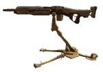 Render of a side view for the portable M247 GPMG.