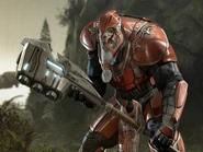 Brute Comandante en Halo Wars, única aparición de este rango Brute