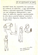 Dibujos de los reclutas en el diario personal