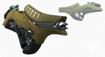 A profile and three-quarter render of the fuel rod gun from Halo: Reach.