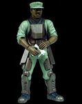 A Sergeant Johnson action figure.