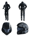 A study of the ODST ballistic battle armor.