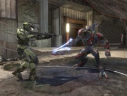 Un Spartan contra un Elite