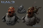 Concept art of a certain faces of the flood for the Infection gametype in Halo 2: Anniversary.