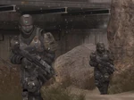 Marines in combat on planet Reach.