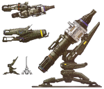 Concept art of various types of the Missile Pod, from The Art of Halo 3.