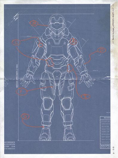 halo 4 master chief armor drawing