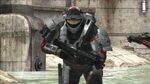 A multiplayer Spartan with the shotgun.