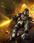 Promotional artwork for Halo 2.