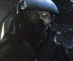 A shot of the headgear of a Cold Environment Suit.