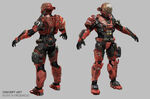 Concept model of the Wrath armor for Halo 5: Guardians multiplayer, inspired by Emile's armor.