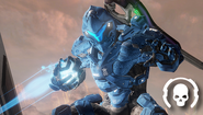 A Blue Spartan with the Halo 4 Oddball