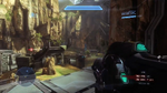 Holding the Beam Rifle in Halo 4.