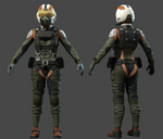 A render of a pilot from Halo 4's Spartan Ops.