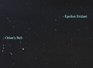 Epsilon Eridani in the sky as viewed from Earth.