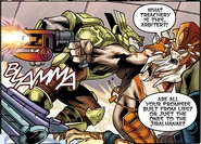 Lydus en una batalla contra los miembros del Remanente Covenant