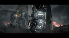 Un ODST saliendo de su VIIE en Halo Wars 2