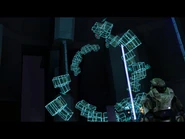 El Jefe Maestro observa mientras el Cartógrafo Silencioso finaliza el mapeo de la Instalación 04