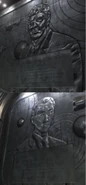 Detalle del monumento a Tomas Shaw y Wallace Fujikawa