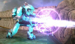 A Sangheili Ultra firing the Particle Beam Rifle.