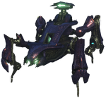 A transparent render of a T-47B Deutoros Scarab in Halo 3.