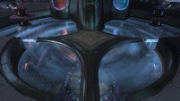 The shields in which players can pass through to get to the third level in space.