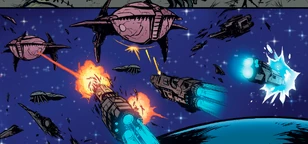 Retirada del UNSC tras rescatar al Equipo Azul