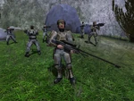 A group of marines in Halo: Combat Evolved.