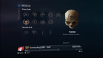 The Famine Skull viewed in the Halo Reach skull menu.