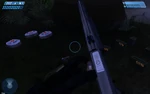 Picking up a shotgun in Halo: Combat Evolved.