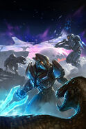 Armadura Centurion en la portada de Halo: Hunters in the Dark