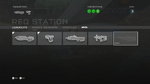 A pre-release screenshot of the loadout weapon menu.