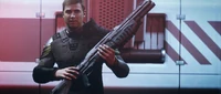 Captain Lasky hält eine M45D TS, während der Requiem-Kampagne.