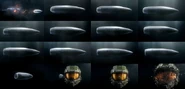 Una gráfica mostrando las imágenes sucesivas del tráiler de Halo 5: Guardians "Bullet"