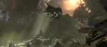 Phantom flies through the wreckage of the UNSC Infinity.