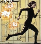 Kelly using her speed to dodge the bullets