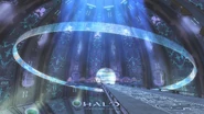 Vista del Cuarto de Control en Halo: Combat Evolved Anniversary