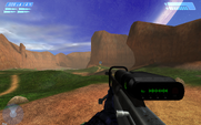 The SRS99C in first person in Halo 1.