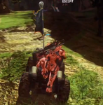 Two Spartans on a Mongoose in Halo 4 War Game.