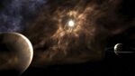 The planets and sun outside the Inquisitor.