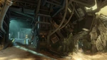 A interior view of the crashed UNSC ship, located near blue base.