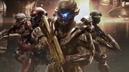Equipo de Locke en el póster animado