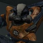 A close-up on a Minor in Halo: Combat Evolved.