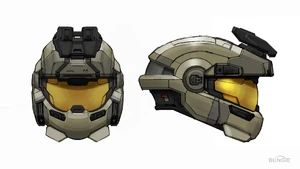 Arte conceptual del casco de Jorge para Halo: Reach