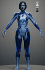 Full-body render of Cortana.