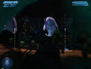 Una pareja de Hunters luchando contra el Flood